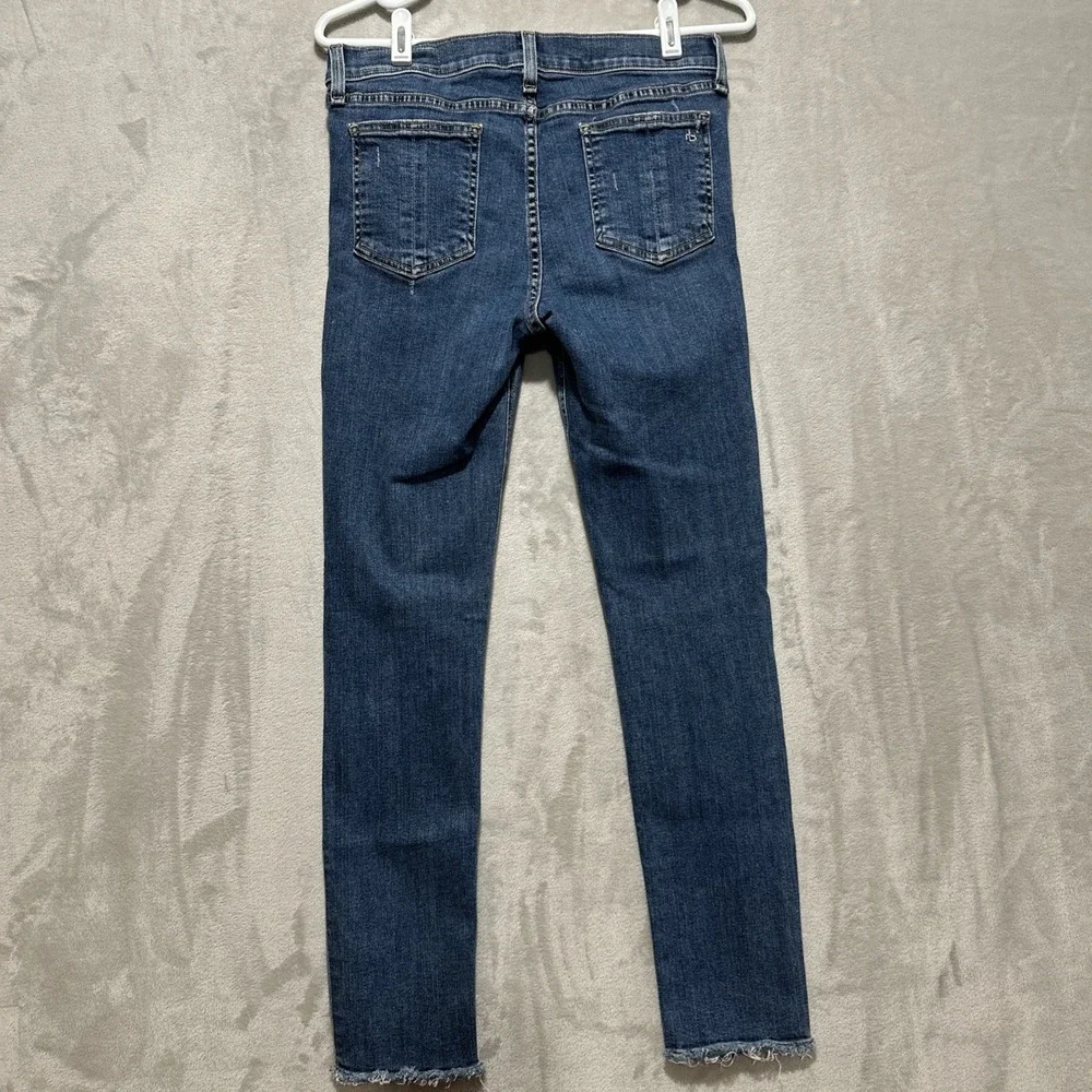 Rag & Bone Distressed Skinny Jeans Women's 30 La Paz Raw Frayed‎ Hem 5 Pockets